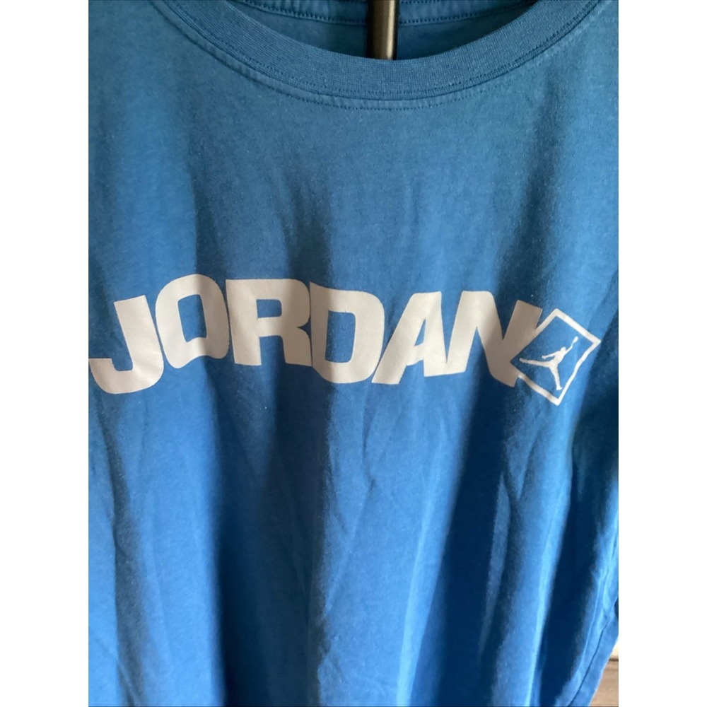 Jordan Jumpman T-shirt Boys Large Blue And Grey Preowned - Picture 2 of 8